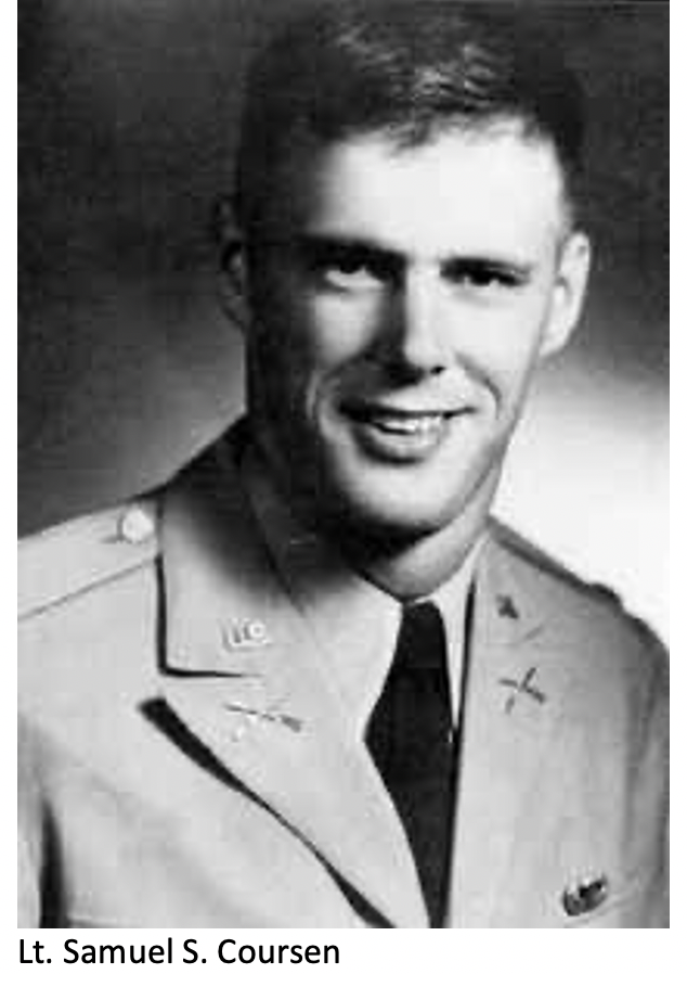 While fighting on Hill 174 in Korea, Lt. Coursen saw one of his men, now a veteran, wounded